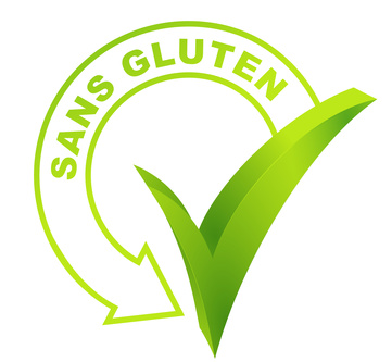 sans gluten sur symbole valid vert